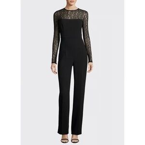 Michael Kors Collection Black Lace Jumpsuit